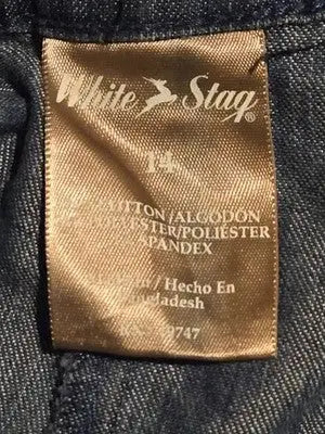White Stag Shorts Womens 14 Blue Chambray Relaxed Fit Bermuda Casual Pockets - Apparel