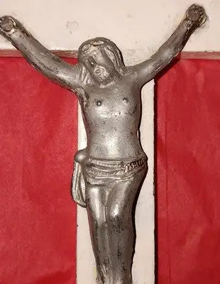 White Wooden Cross Wall Hanging Decor 8X4In Solid Wood Christianity Used Art - Other