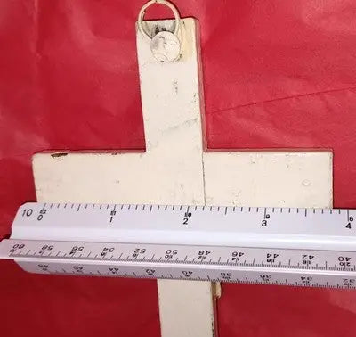 White Wooden Cross Wall Hanging Decor 8X4In Solid Wood Christianity Used Art - Other