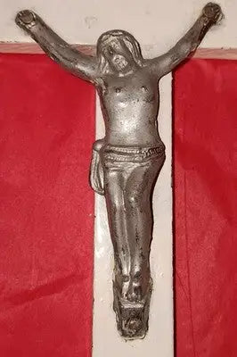 White Wooden Cross Wall Hanging Decor 8X4In Solid Wood Christianity Used Art - Other