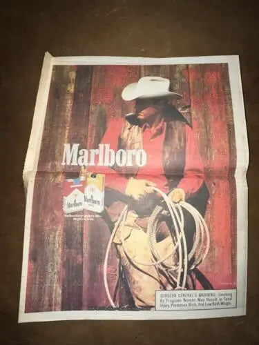 Vintage Marlboro advertisement featuring Whitey Herzog for St. Louis Cardinals Sporting News