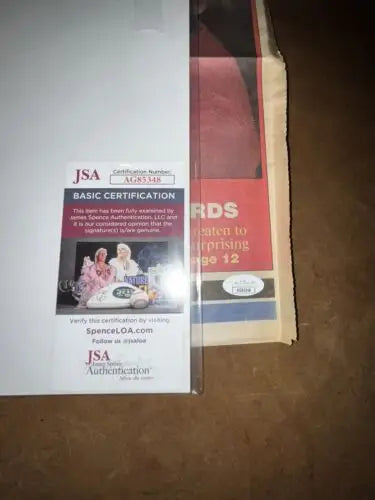 Whitey Herzog St. Louis Cardinals Sporting News cover with JSA-certified autograph