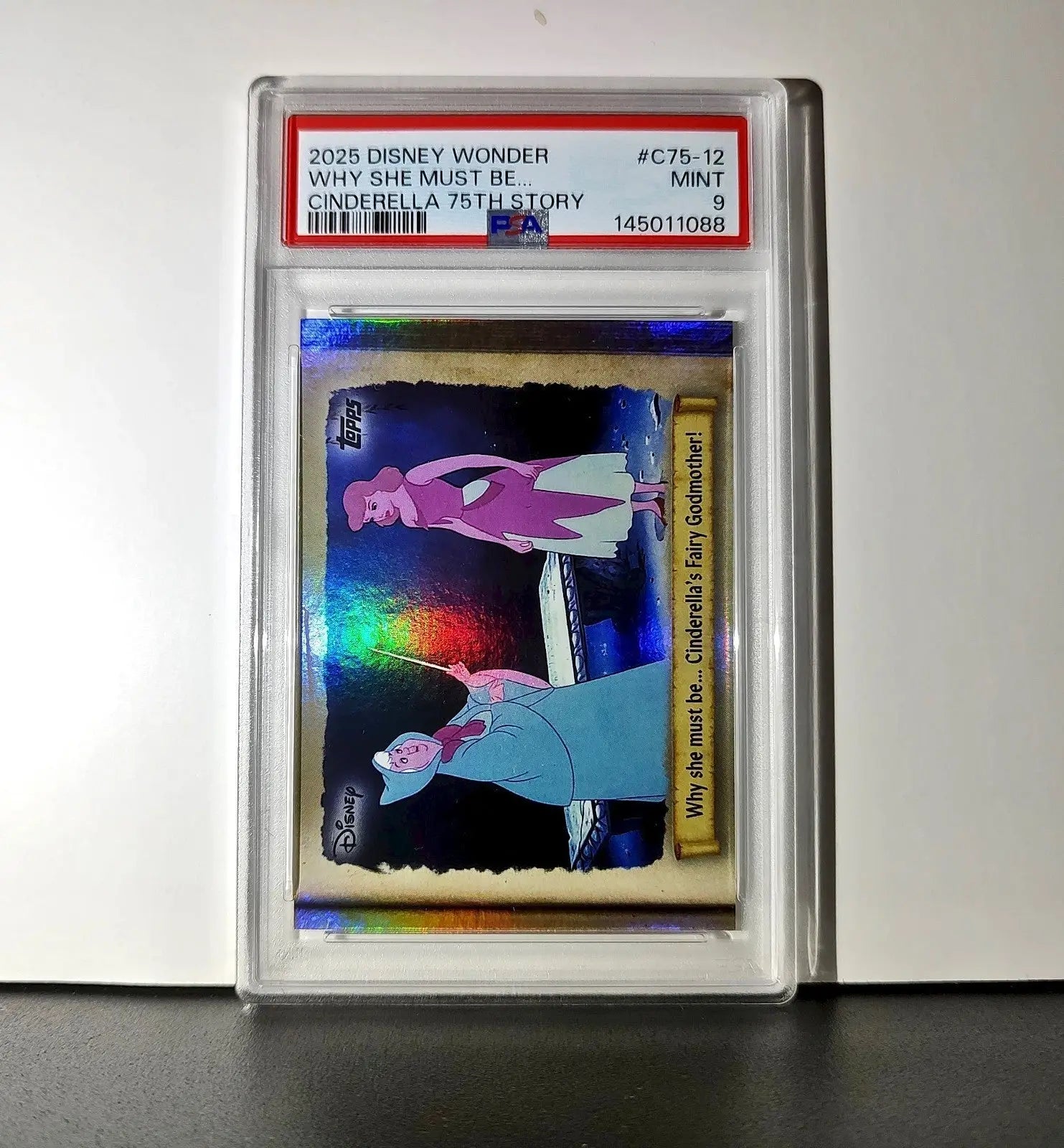 Why she must be… Cinderella’s Fairy Godmother! 2025 Topps Disney #C75-12 PSA 9 - Non-Sports Card Single