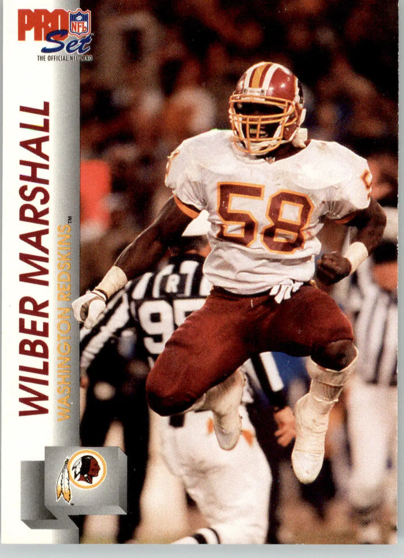 Wilber Marshall - 1992 Pro Set - #677 - Football - Football Card Single