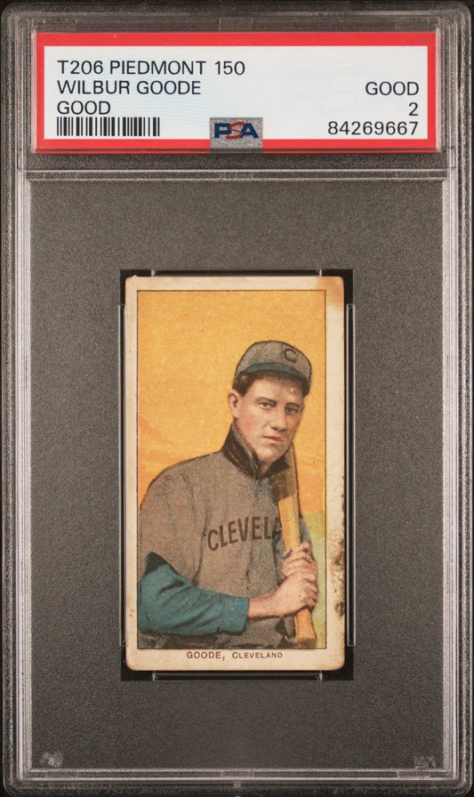 Wilbur Goode Good 1909-11 T206 Piedmont 150 PSA 2 Good - Baseball Card Single