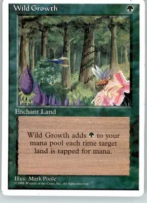Wild Growth - Fourth Edition ALTERNATE - LP - Magic Card Single