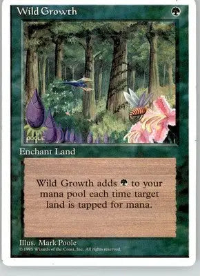 Wild Growth - Fourth Edition ALTERNATE - LP Magic: The Gathering - Magic Card Single
