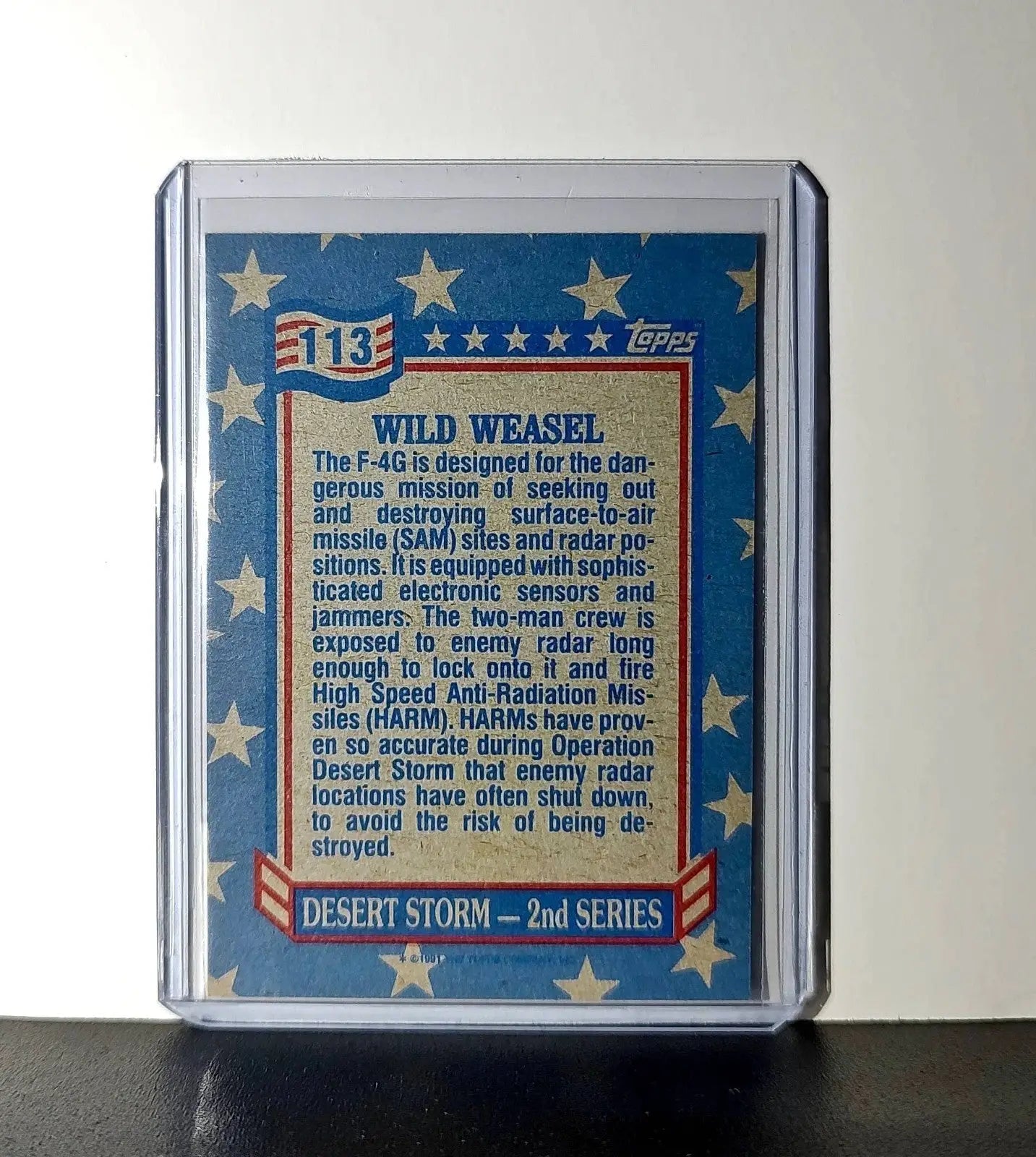 Wild Weasel 1991 Topps Desert Storm #113 Card - Other