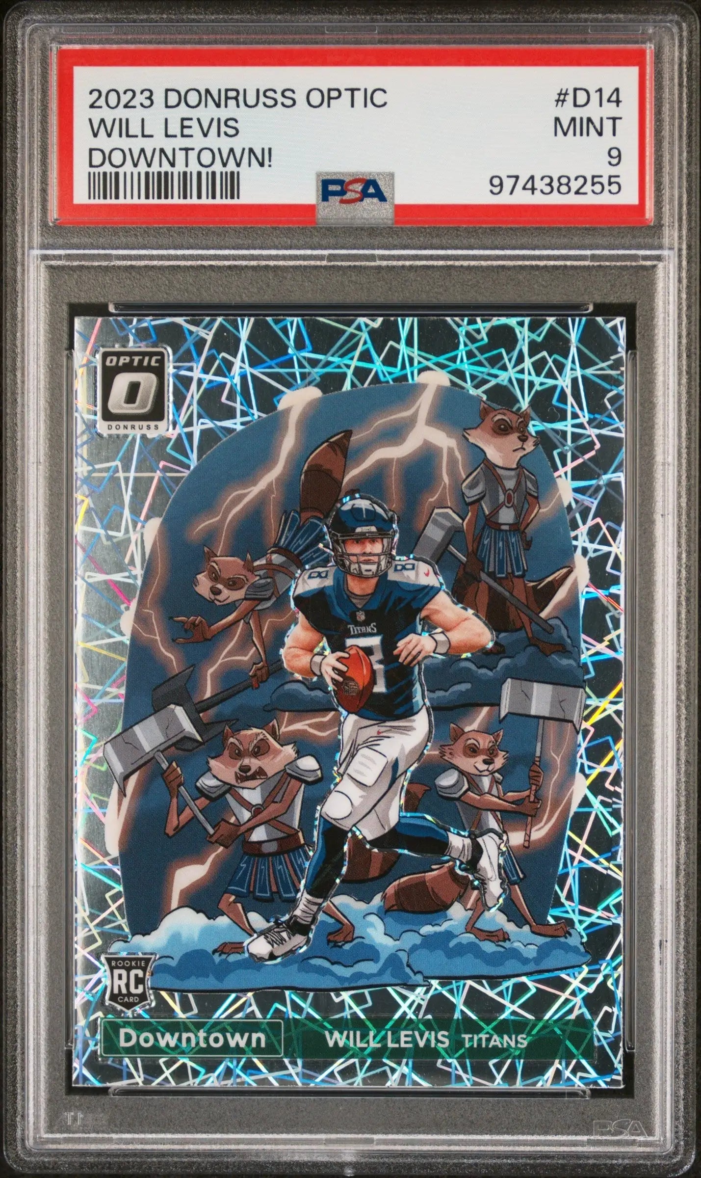 Will Levis 2023 Donruss Optic Downtown PSA 9 Mint - Football Card Single