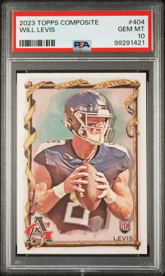 Will Levis 2023 Topps Allen & Ginter NFL #404 Rookie Football Card PSA 10 Gem - Football Card Single