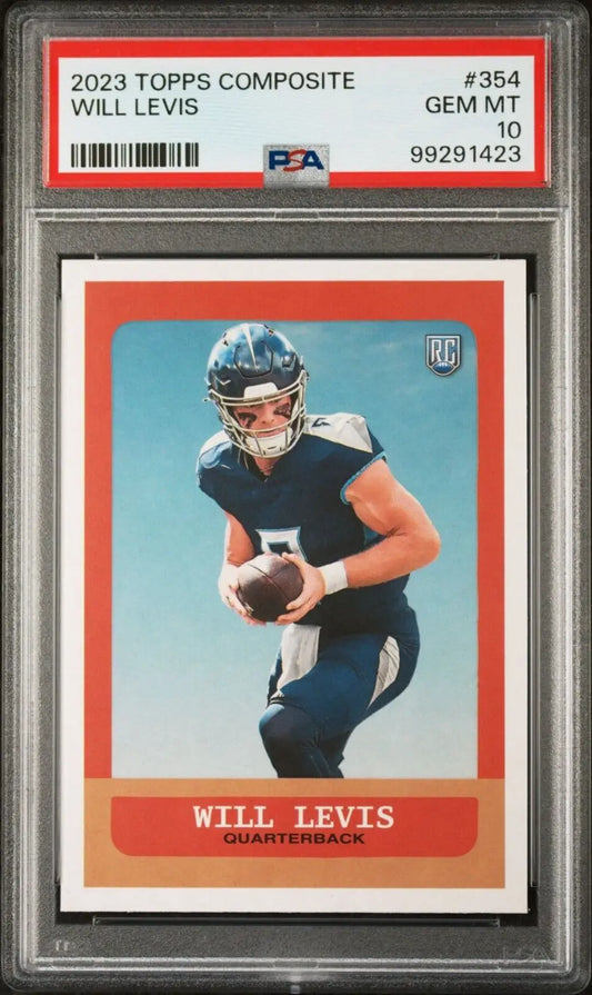 Will Levis 2023 Topps Heritage NFL #354 Rookie Football Card PSA 10 Gem Mint - Football Card Single