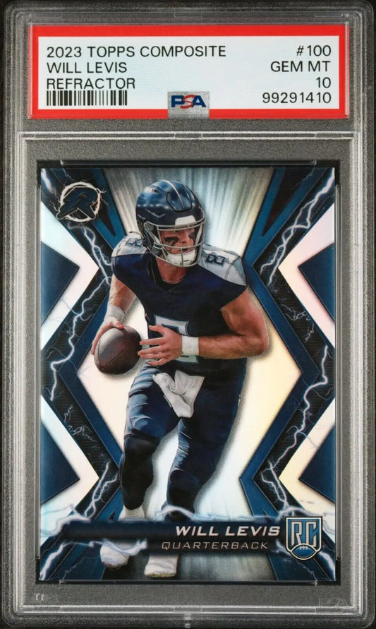 Will Levis 2023 Topps Resurgence Refractor NFL #100 Rookie Card PSA 10 Gem Mint - Football Card Single