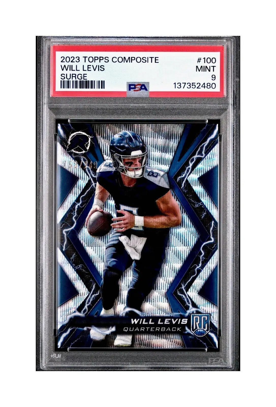 Will Levis 2023 Topps Resurgence Rookie #100 Surge 153/249 PSA 9 Mint - Football Card Single