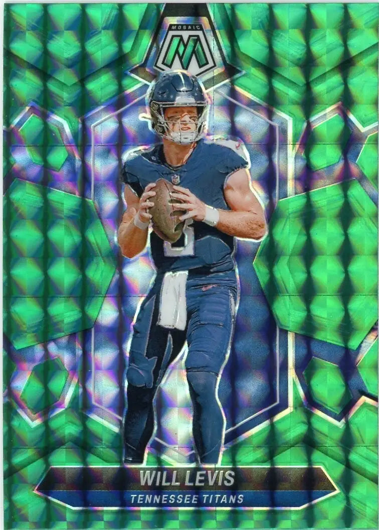 Will Levis 2024 Panini Mosaic #211 Green Mosaic Tennessee Titans Football Card - Football Card Single