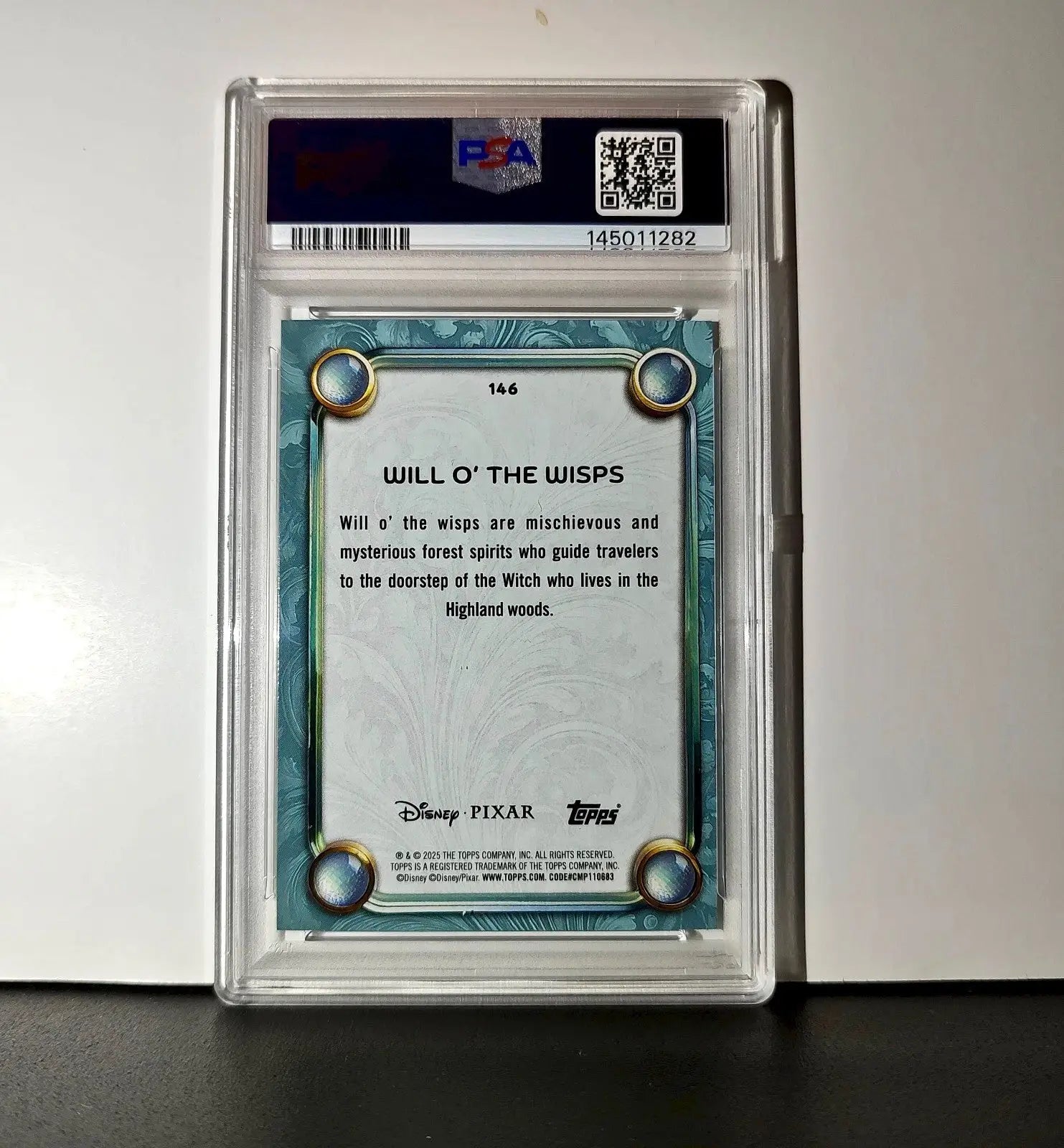 Will O’ The Wisps 2025 Topps Disney Wonder #146 Diamond Card Brave PSA 9 - Non-Sports Card Single