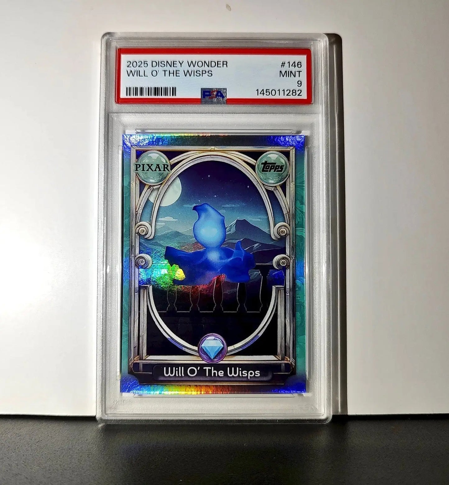 Will O’ The Wisps 2025 Topps Disney Wonder #146 Diamond Card Brave PSA 9 - Non-Sports Card Single