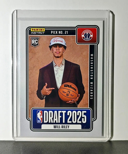 Will Riley Rookie 2025-26 Panini NBA #21 Draft Night Card Washington Wizards - Basketball Card Single