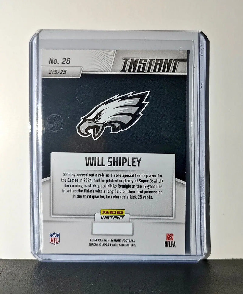 Will Shipley Rookie 2024 Panini Super Bowl LIX Champions NFL #28 Football Card