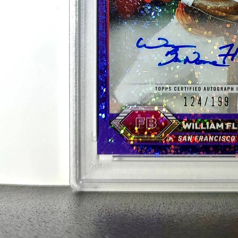 William Floyd 2023 Topps Chrome #TCA-WF Purple Geometric 124/199 PSA 10 Auto 10 - Football Card Single