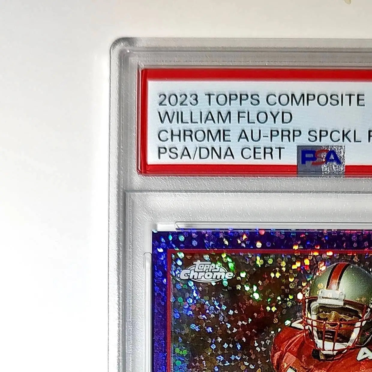 William Floyd 2023 Topps Chrome #TCA-WF Purple Geometric 124/199 PSA 10 Auto 10 - Football Card Single