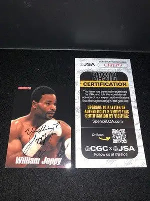 William Joppy 1999 Brown’s Boxing Signed Sealed Insert Bonus Card #37 Auto JSA - Other