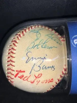 Williams Berra Seaver Drysdale Banks 15 Sigs HOF Signed Baseball BAS Auto Encap - Sports Memorabilia