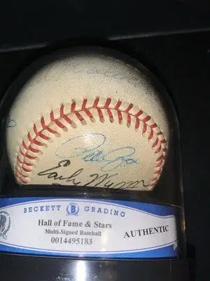 Williams Berra Seaver Drysdale Banks 15 Sigs HOF Signed Baseball BAS Auto Encap - Sports Memorabilia