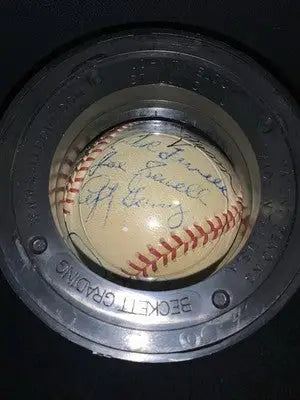 Williams Berra Seaver Drysdale Banks 15 Sigs HOF Signed Baseball BAS Auto Encap - Sports Memorabilia