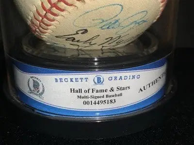Williams Berra Seaver Drysdale Banks 15 Sigs HOF Signed Baseball BAS Auto Encap - Sports Memorabilia