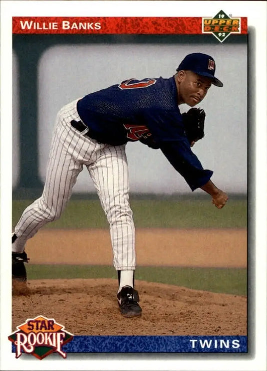 Willie Banks 1992 Upper Deck MLB #14 Star Rookies Baseball Card Minnesota Twins - Baseball Card Single
