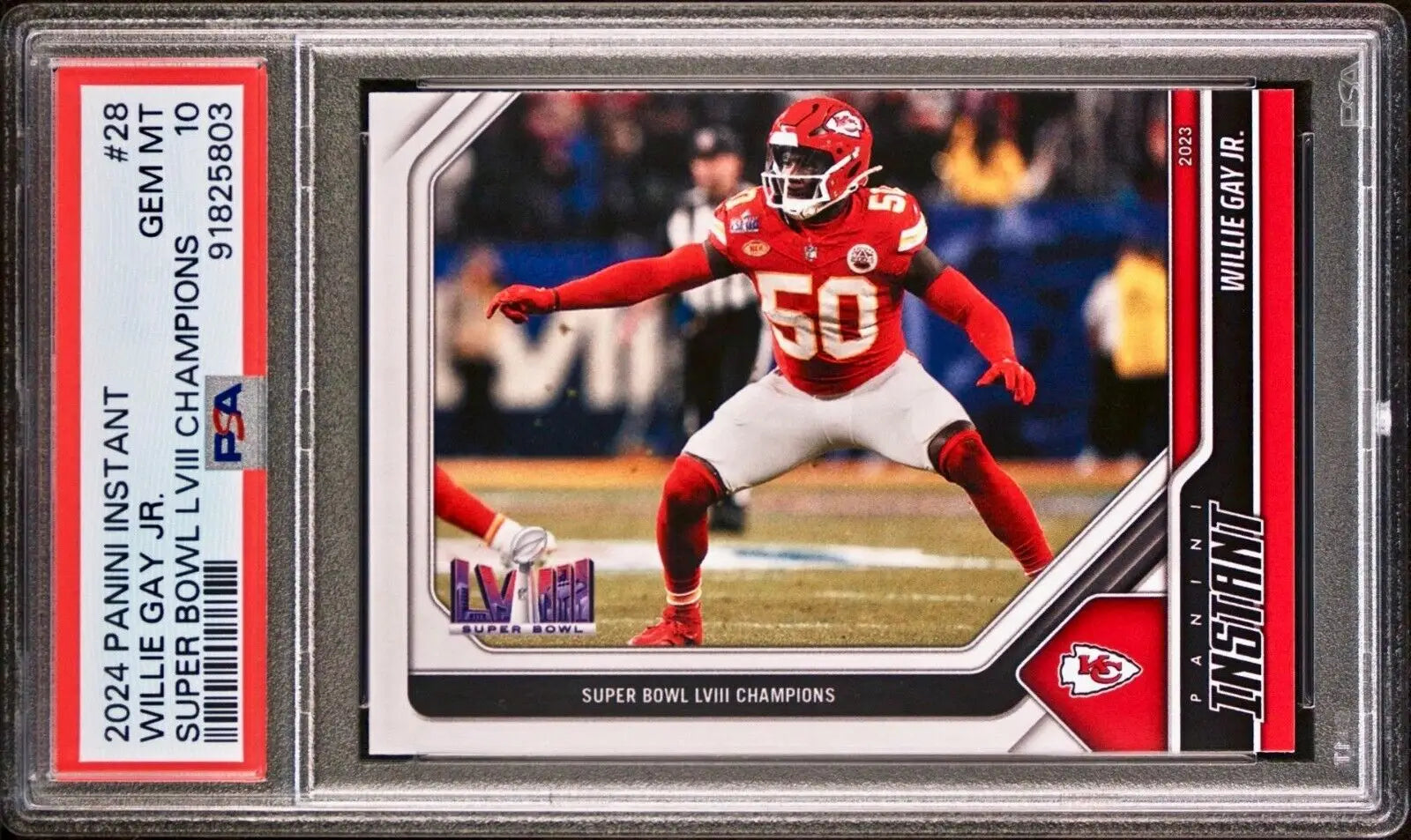 Willie Gay Jr. 2023 Panini NFL Superbowl Champions #28 Card PSA 10 Gem Mint - Football Card Single
