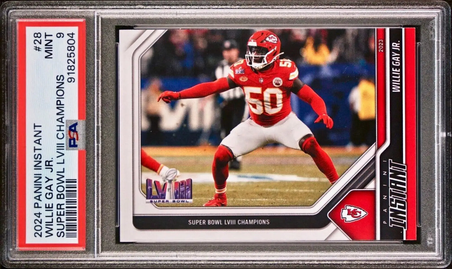 Willie Gay Jr. 2023 Panini NFL Superbowl Champions #28 Card PSA 9 Mint - Football Card Single