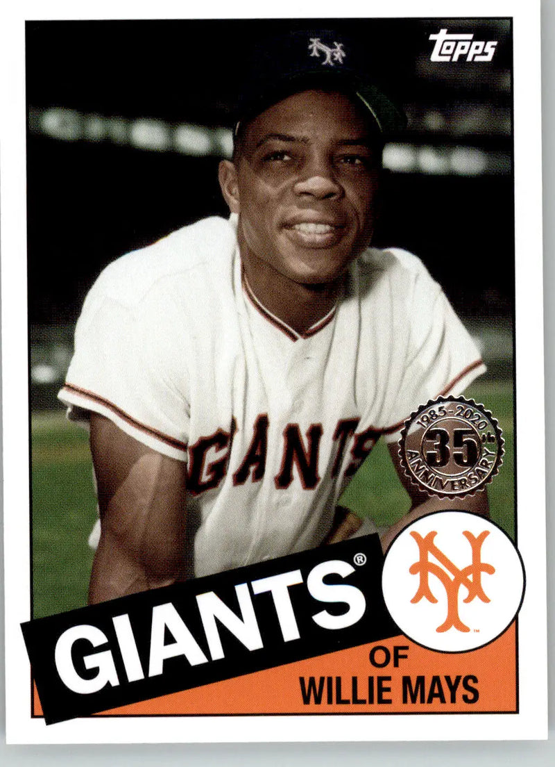 Willie Mays - 2020 Topps Update - #85TB-25 - 1985 Topps Baseball 35th Anniv - Baseball Card Single