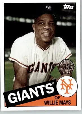 Willie Mays - 2020 Topps Update - #85TB-25 - 1985 Topps Baseball 35th Anniv - Baseball Card Single