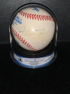 Willie Mays Orlando Cepeda Dual Signed 1999 World Series Baseball Ball Beckett - Sports Memorabilia