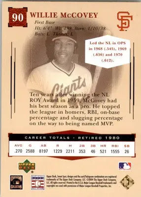 Willie McCovey - 2004 Upper Deck Sweet Spot Classic - #90 - Baseball - Baseball Card Single