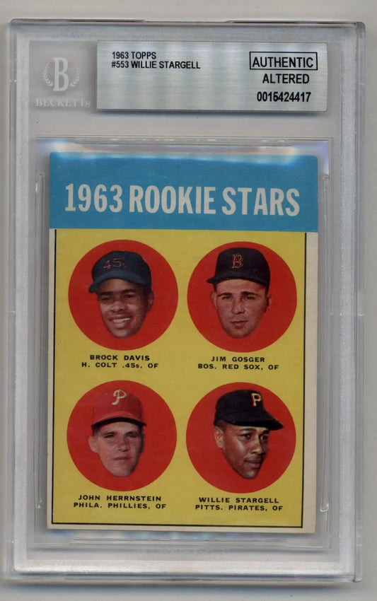 Willie Stargell 1963 Topps #553 BGS Authentic Altered - Baseball Card Single