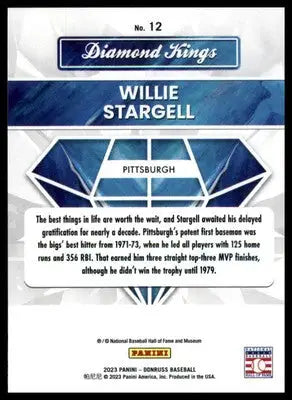 Willie Stargell 2023 Donruss Diamond Kings #12 Pittsburgh Pirates - Baseball Card Single