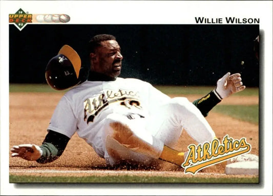 Willie Wilson 1992 Upper Deck MLB #238 Baseball Card Oakland Athletics - Baseball Card Single