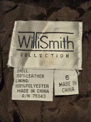 WilliSmith Pants Womens 6 Brown Leather Lined Straight Leg Soft Suede Vintage - Apparel