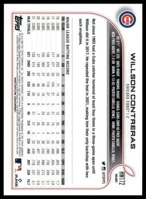 Willson Contreras 2022 Topps Gold Star #147 Chicago Cubs - Baseball Card Single