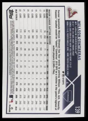 Willson Contreras 2023 Topps Chrome X-Fractors #139 St. Louis Cardinals - Baseball Card Single