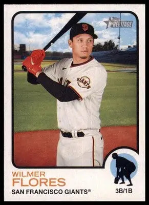 Wilmer Flores 2022 Topps Heritage #129 San Francisco Giants - Baseball Card Single
