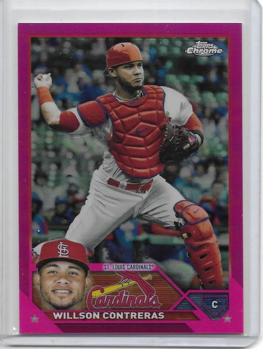 WILSON CONTRERAS 2023 Topps Chrome #139 Magenta Border # 378/399 Cardinals (3k) - Baseball Card Single