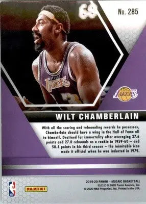 Wilt Chamberlain - 2019-20 Panini Mosaic - #285 - Basketball - Basketball Card Single