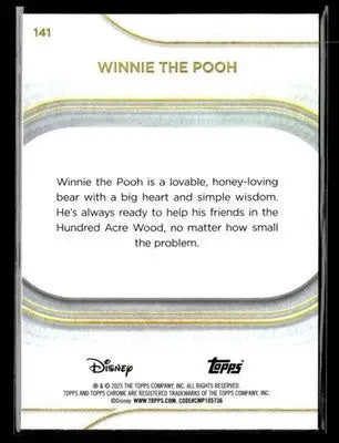 🌟 Winnie the Pooh, 2025 Topps Chrome Disney #141 🌟 - Non-Sports Card Single