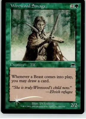 Wirewood Savage - Onslaught - 304 - Foil MP Magic: The Gathering - Magic Card Single