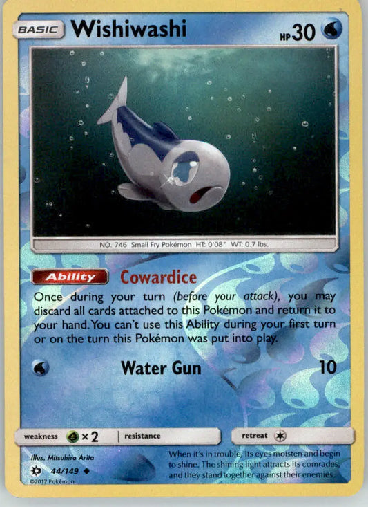 Wishiwashi - SM Base Set - 44/149 - Reverse Holo LP Pokemon - Pokémon Card Single