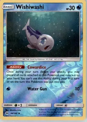Wishiwashi - SM Base Set - Reverse Holo LP - #44/149 - Pokémon Card Single