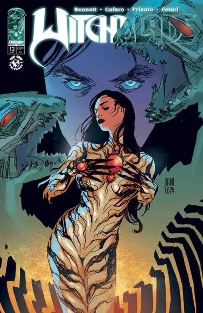 Witchblade #12 Cover B Dani & Brad Simpson Variant key issue alert featuring a woman with dark hair and tiger-striped body